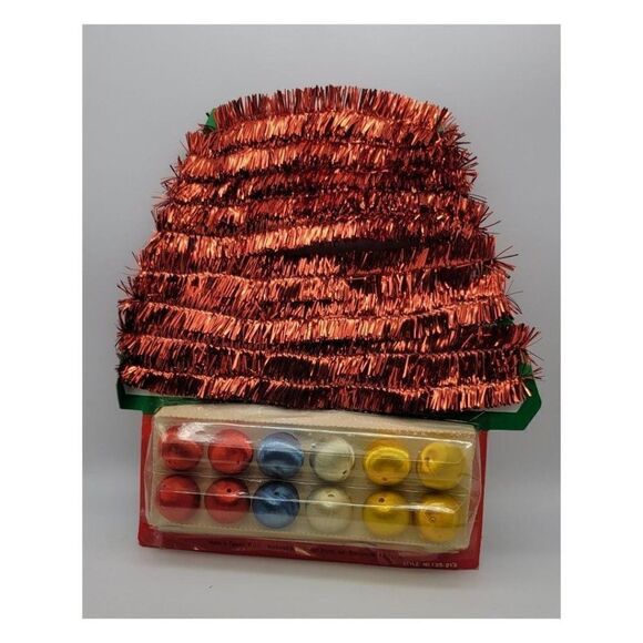 Vintage 80's Deadstock Mini Tree Christmas Decorations - Picture 1 of 4